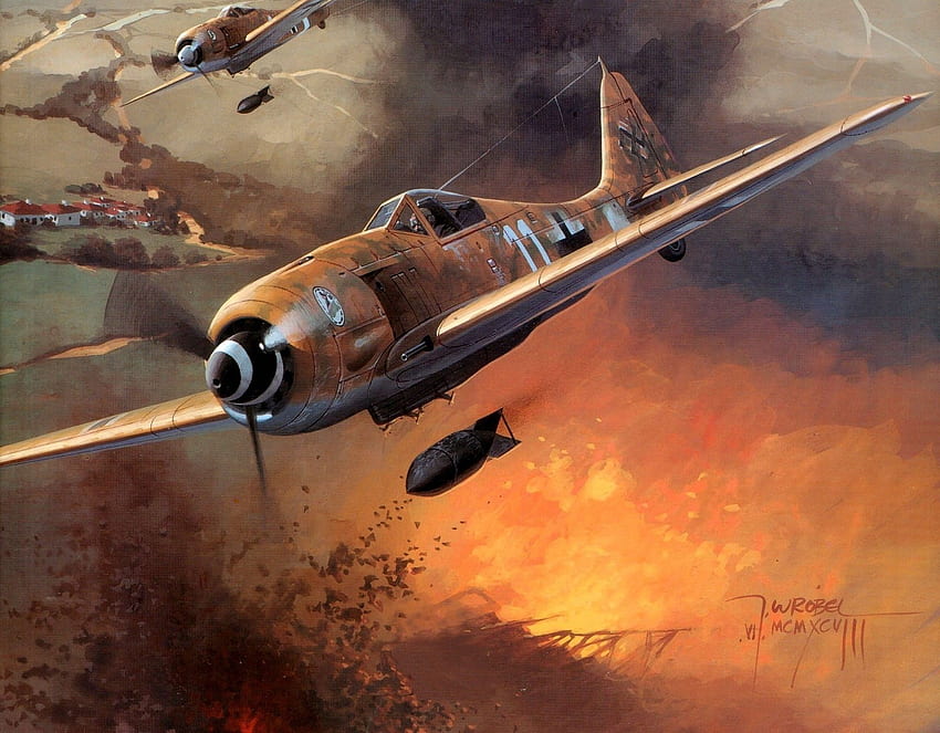 perang dunia ii fw 190 focke wulf luftwaffe pesawat militer jerman, WW2 Fighter Plane Wallpaper HD