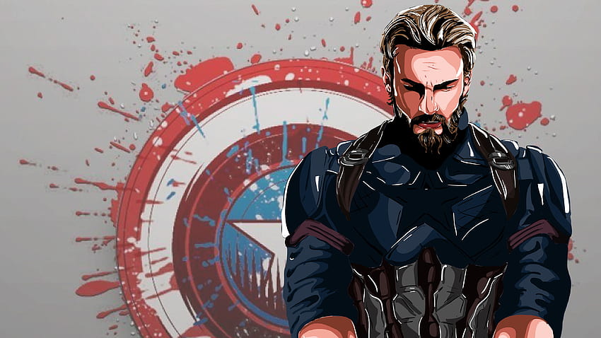 Captain America New Art , Superheroes, , , Background e Captain America Beard Sfondo HD