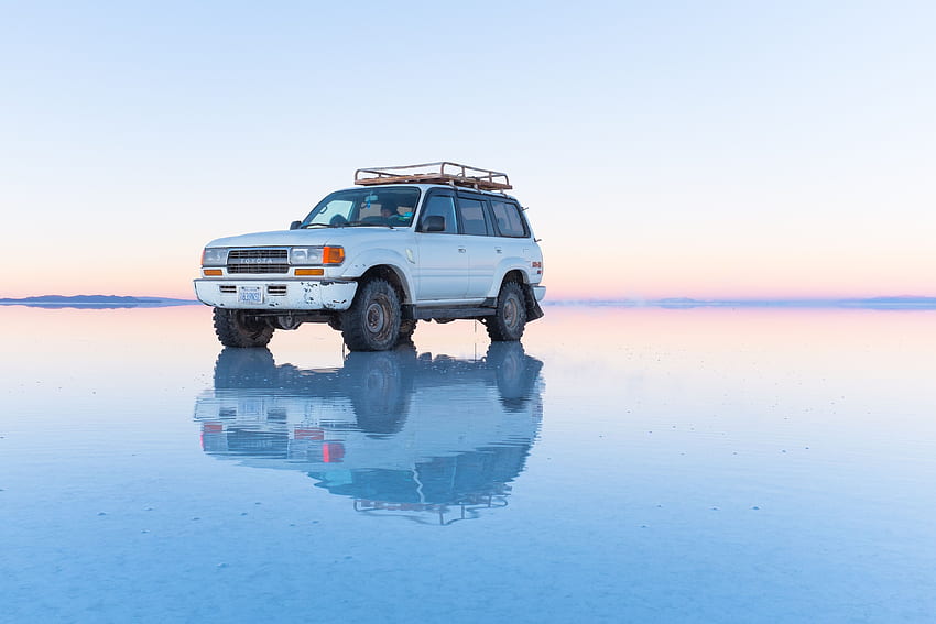 Water, Toyota, Cars, Suv, Old, Off-Road, Impassability, Shallow Water, Shoal, Toyota Land Cruiser HD wallpaper