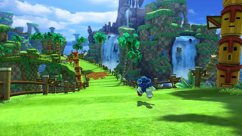 Kingdom Hearts 3 Vs Sonic Lost World Graphics – Green Hill Zone 3D HD-Hintergrundbild