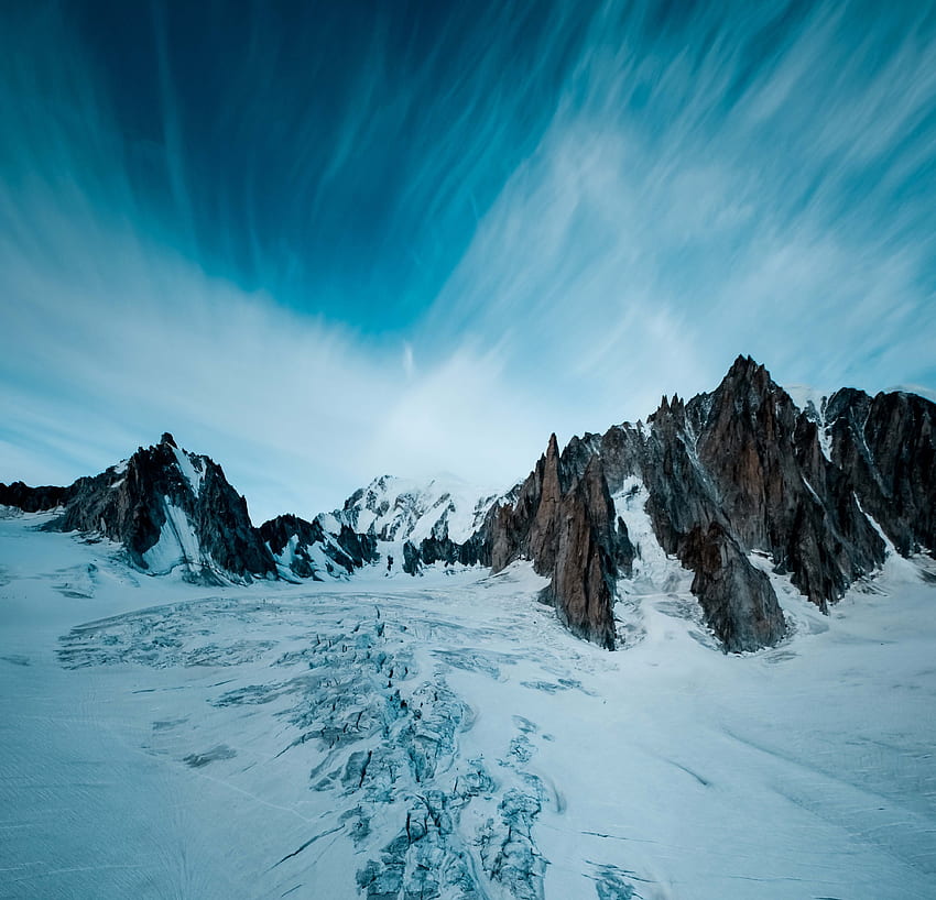 Gletscher, Landschaft, felsige Hügel, Natur HD-Hintergrundbild
