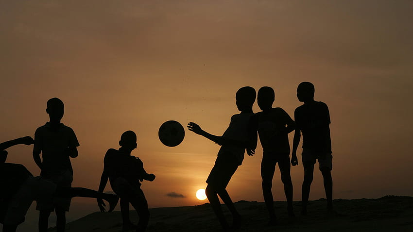 축구 아카데미, 미국 팀, 아프리카 어린이를 위해 아프리카 선수 훈련 HD 월페이퍼