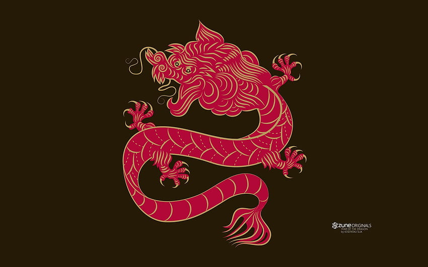 s за Windows - помощ за Windows. Година на дракона, китайски зодиакален дракон, рисунка, червена маймуна HD тапет