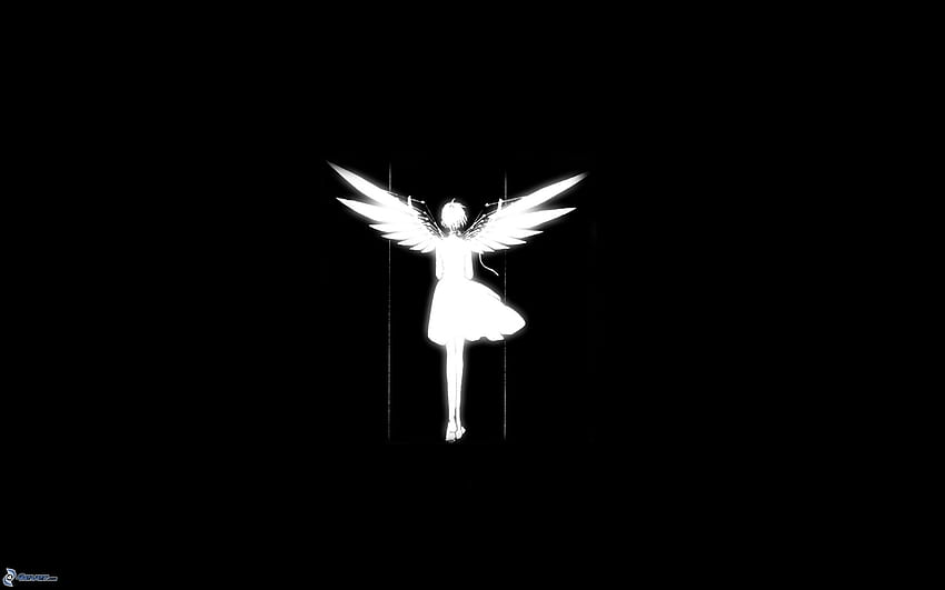 Angel, Black and White Angel HD wallpaper | Pxfuel