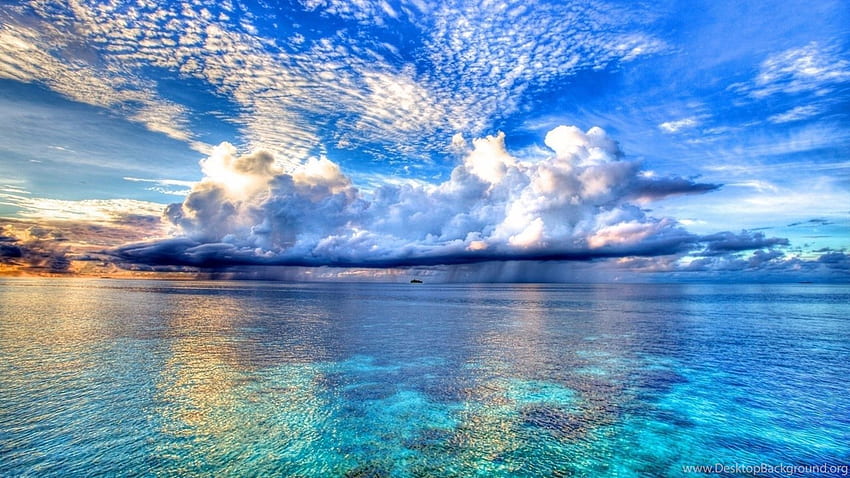 Best Blue Water Lagoon Background, Blue Ocean HD wallpaper