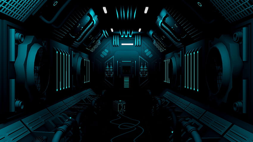 Kunst, Dunkel, Korridor, Sci-Fi, Station HD-Hintergrundbild