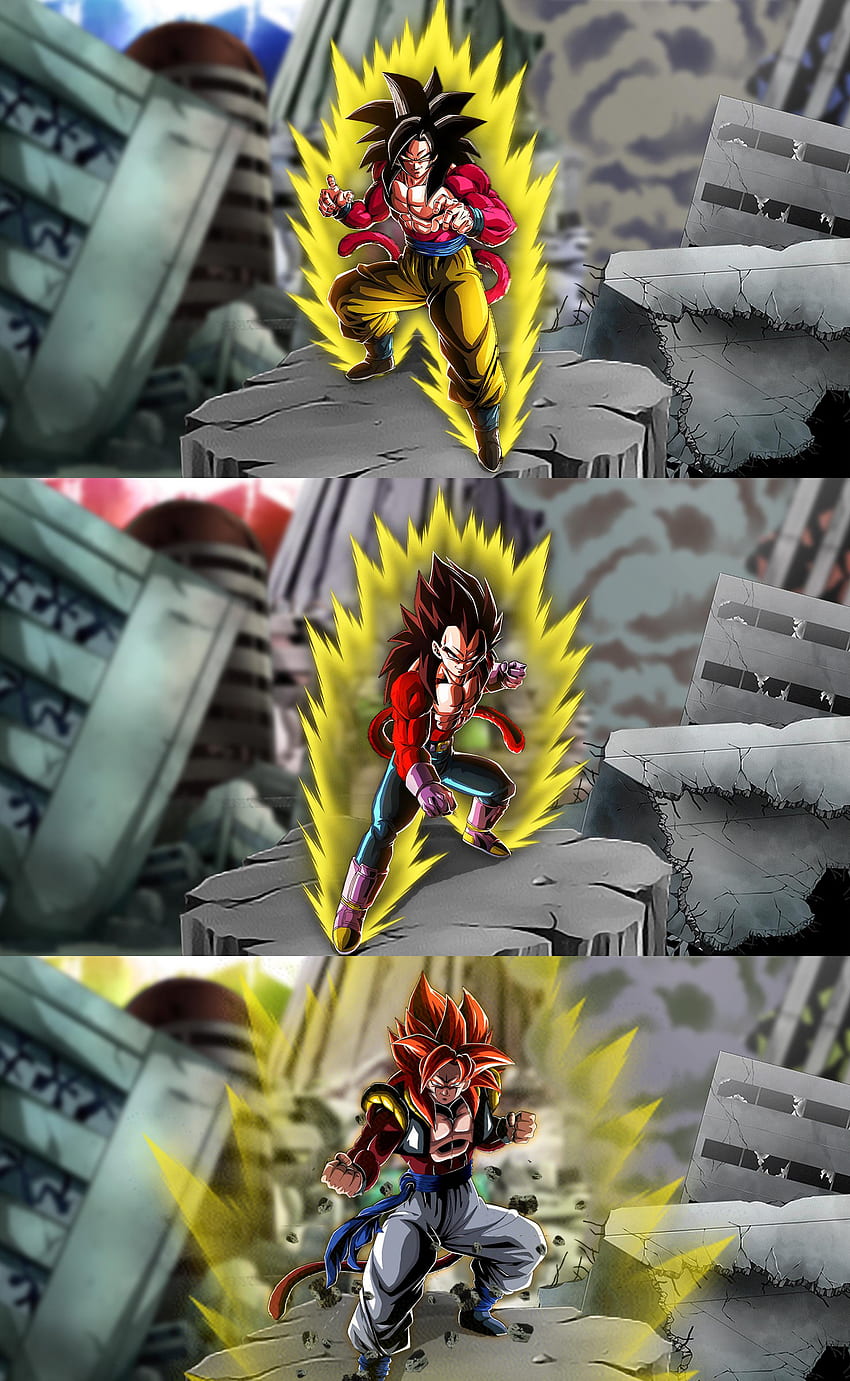LR SSJ4 Goku, Vegeta & Gogeta () - in the comments : DBZDokkanBattle, Gogeta Mui HD phone wallpaper