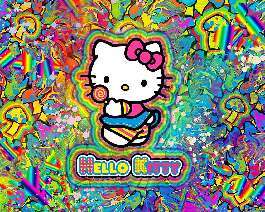 Списък със синоними и антоними на думата: hello kitty rainbow, Hello Kitty Beach HD тапет
