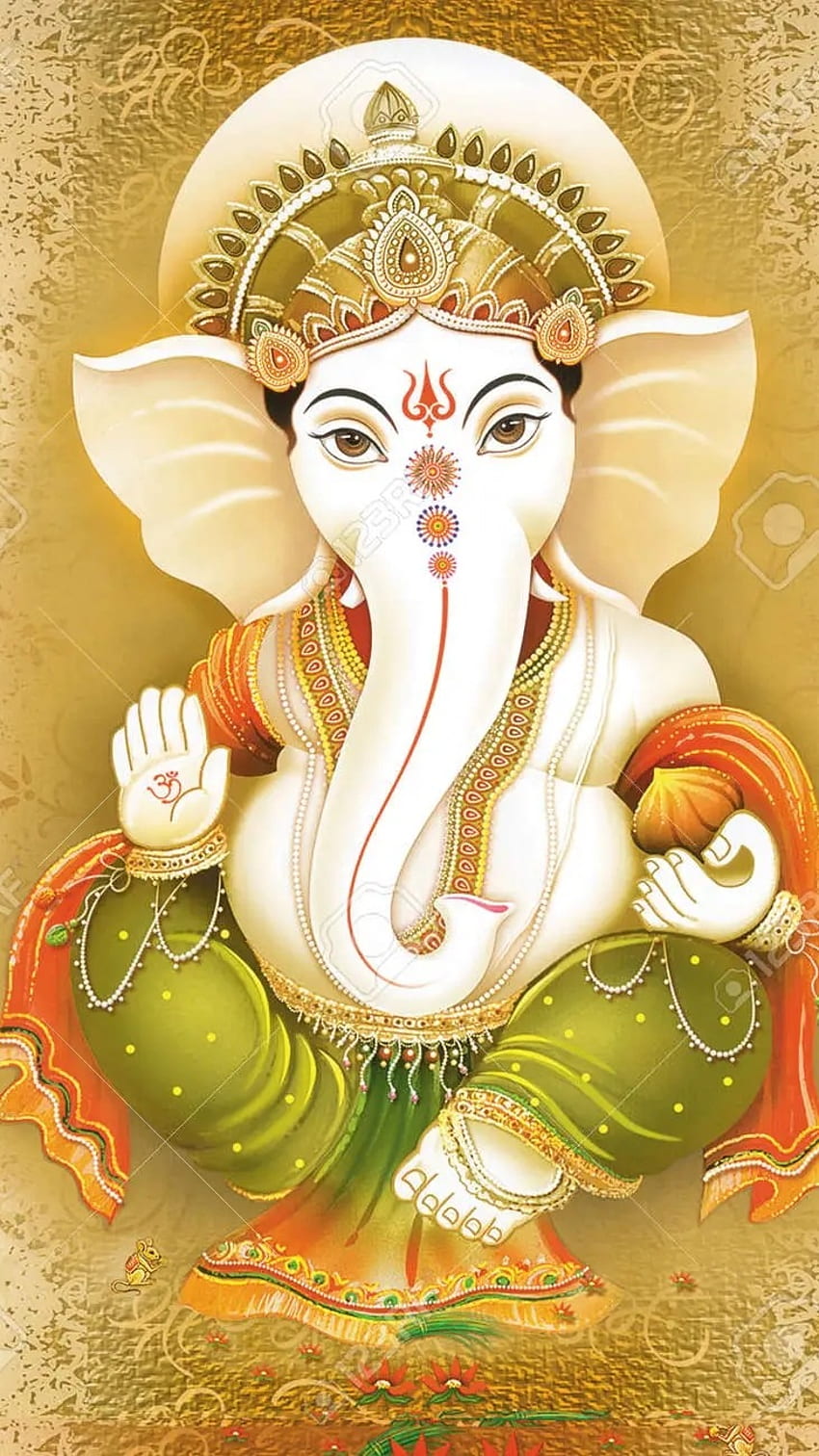 God Ganesh, Simple, Painting HD phone wallpaper