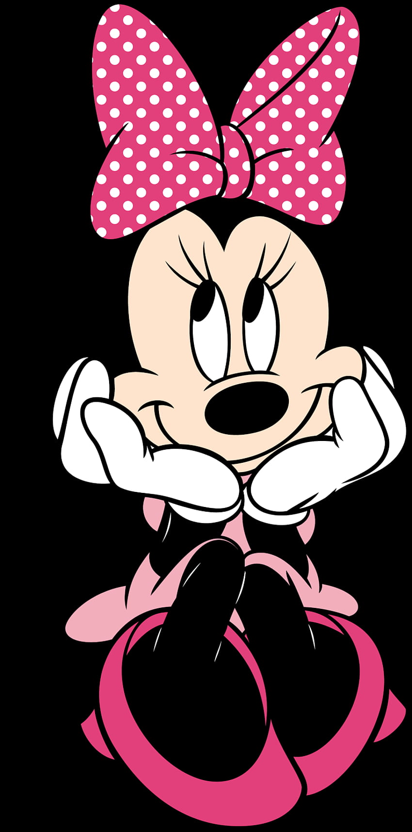 Baby Minnie Mouse clipart. dekoracije w 2019 roku, Myszka Minnie Bow Tapeta na telefon HD