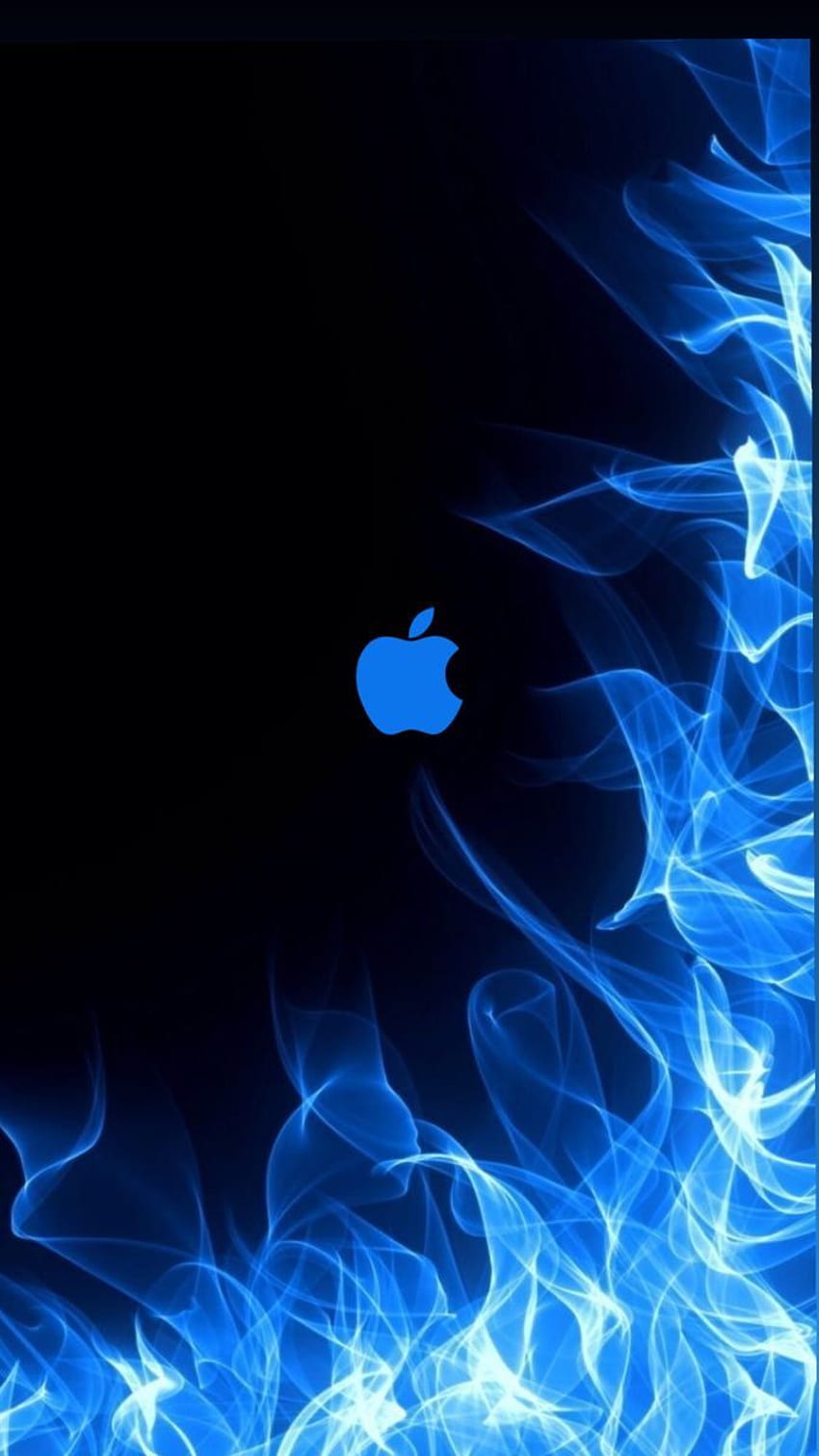 William Henderson sui loghi Apple. Apple, Apple iphone, logo Apple iphone, Apple blu neon Sfondo del telefono HD