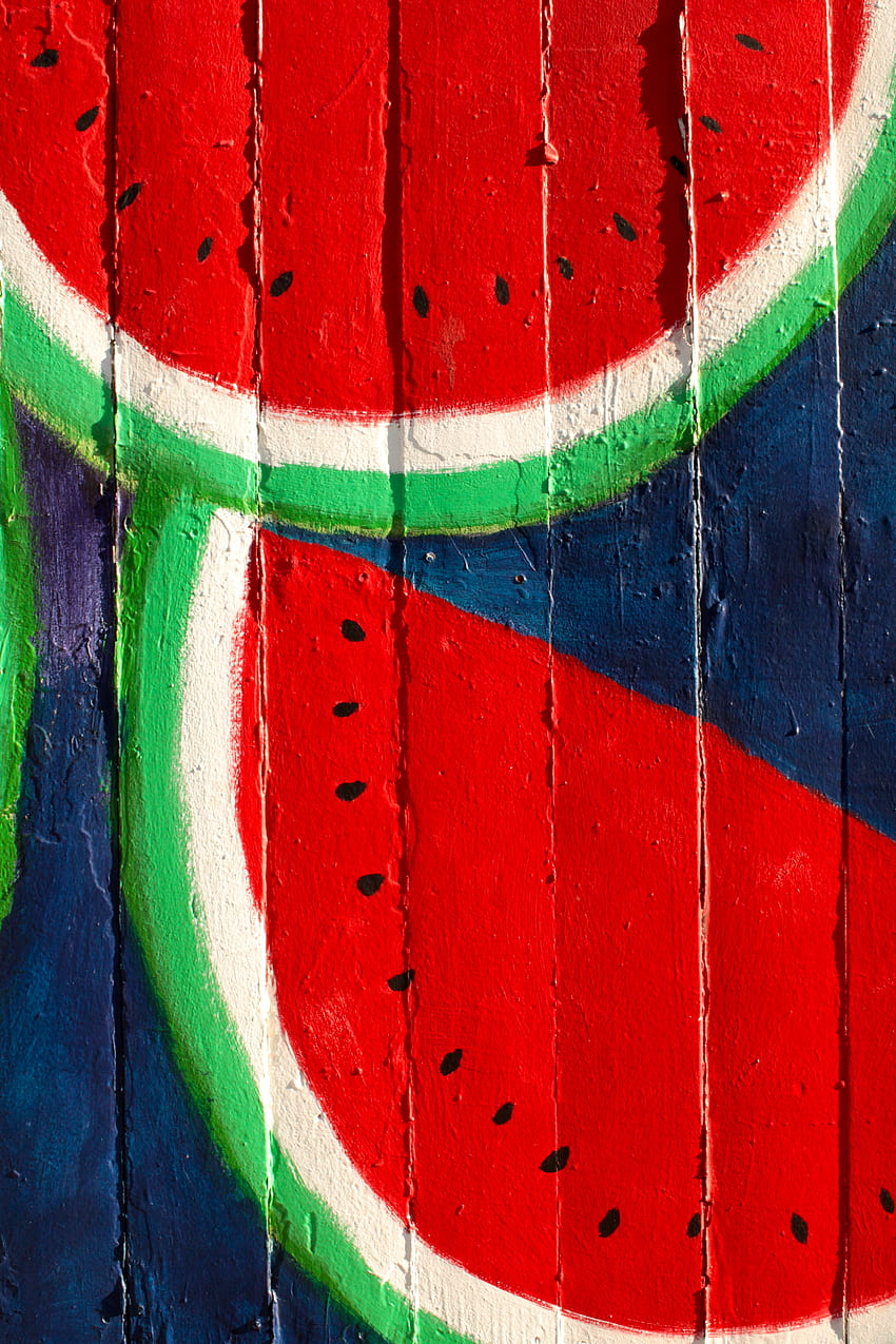 Art, , , Wall, Colorful, Colourful, Watermelon HD phone wallpaper