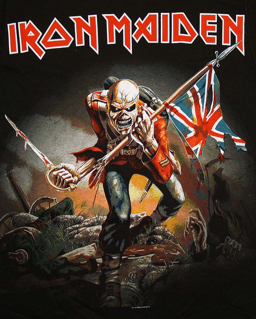 Iron Maiden The Trooper на Markinternational - Тениска с Еди на Iron Maiden HD тапет за телефон