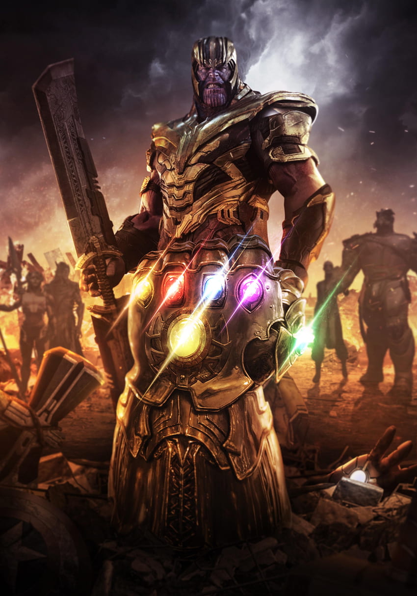 Infinity Gauntlet , Thanos, Avengers: Endgame, Infinity Stones, Movies HD phone wallpaper