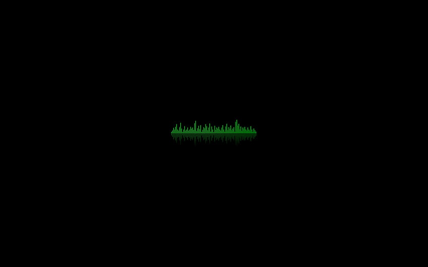 Dunkle Musik minimal, grüner Minimalist HD-Hintergrundbild