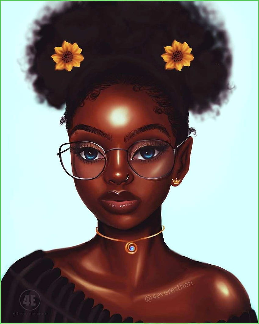 Dope Girl Cartoon, Afro Lady Papel de parede de celular HD