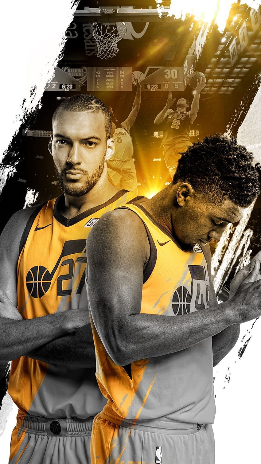 Utah Jazz - Rudy Gobert and Donovan Mitchell. Utah jazz, Utah jazz basketball, Jazz HD phone wallpaper