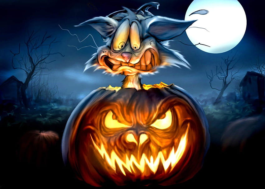 Halloween haute définition pour hommes, femmes et enfants, dessin animé d'Halloween Fond d'écran HD