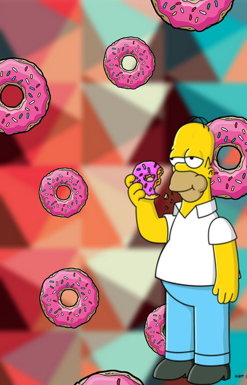 toedit donut dona s, Donut animado fondo de pantalla del teléfono