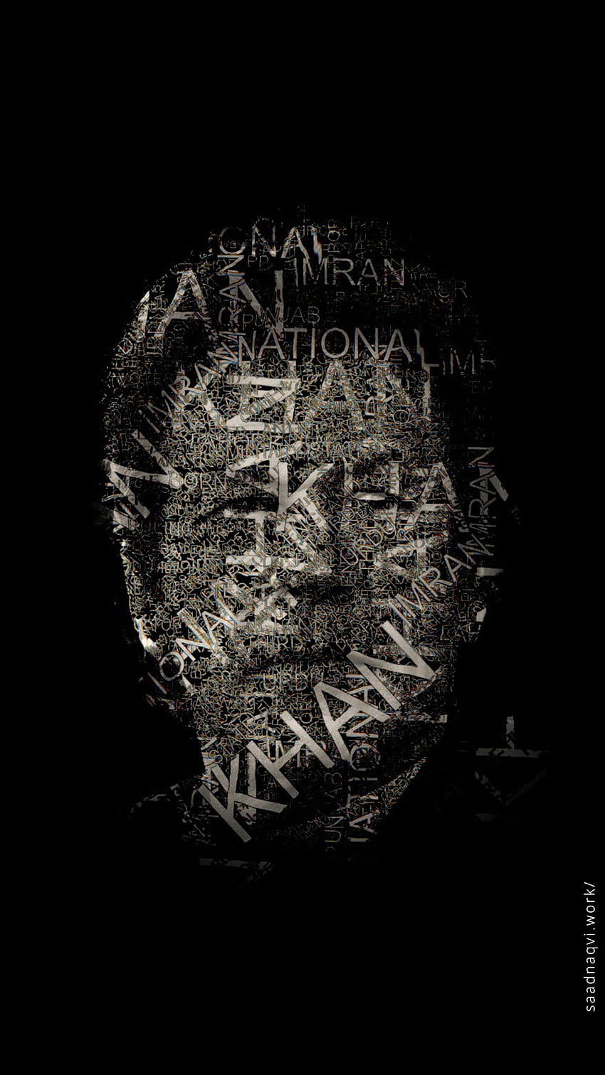 Imran Khan Typografia, artefakt, sztuka Tapeta na telefon HD