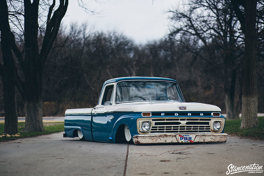 StanceNation, Car, Vehicle, Pickup trucks, Ford, Ford F 100, Classic car / and Mobile Background, Ford F100 HD wallpaper