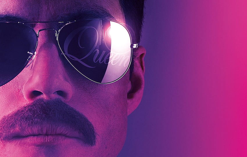 mustache, glasses, Queen, Bohemian Rhapsody, Rami Malek HD wallpaper