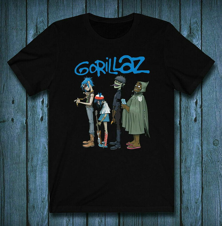 Acquista Gorillaz Logo T Shirt Tee Esclusiva maglietta estiva in cotone da uomo a maniche corte Tee Hip Hop Streetwear a prezzi convenienti, maglietta nera Sfondo del telefono HD