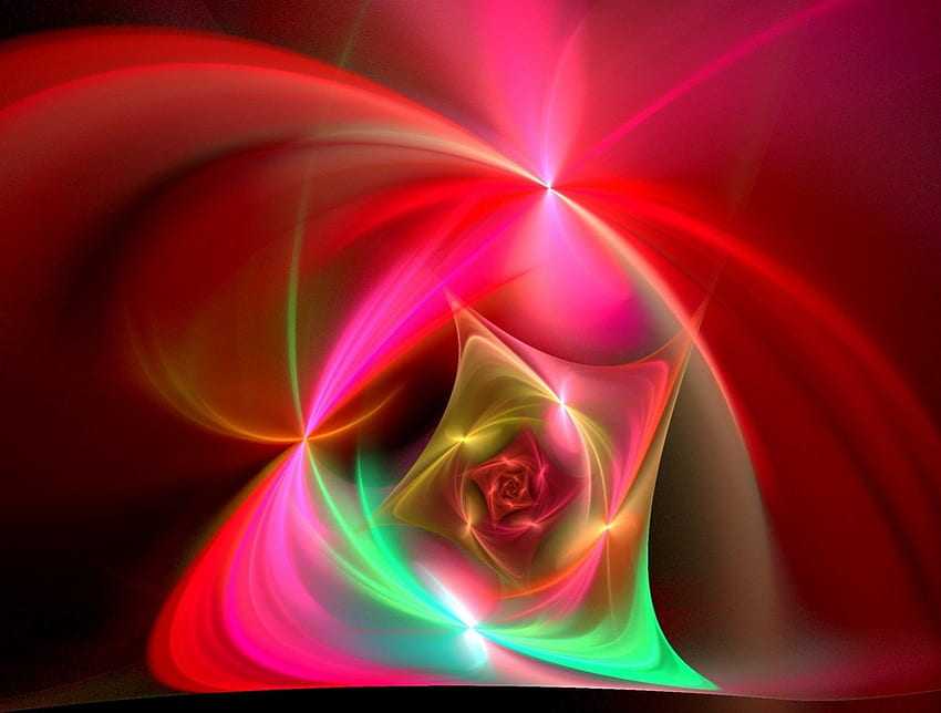 rosa de cristal, fractal, rosas fondo de pantalla