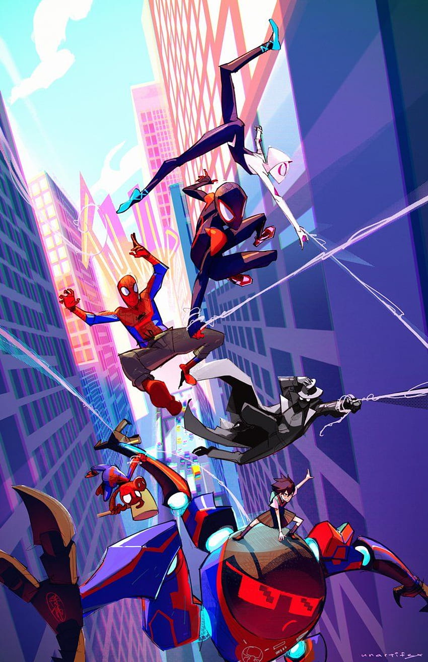 Spider Man Into The Spider Verse Awesome : スパイダーマン、完全に素晴らしい HD電話の壁紙