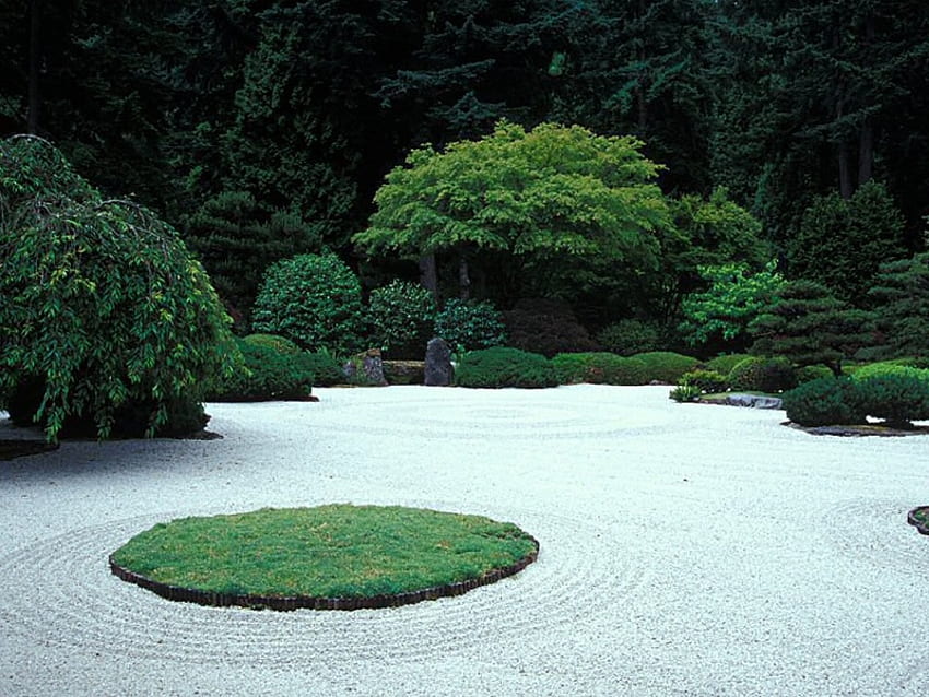 Ogród japoński, japoński, ogród, spokój, kamienie Tapeta HD