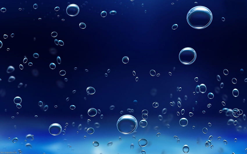 Bolhas subaquáticas, azul, debaixo d'água, bolha, bolhas papel de parede HD