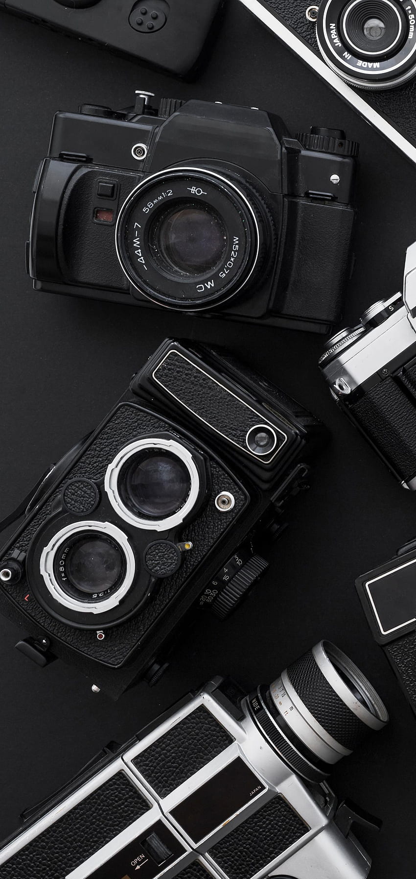 Câmera de filme, câmera de estética negra Papel de parede de celular HD