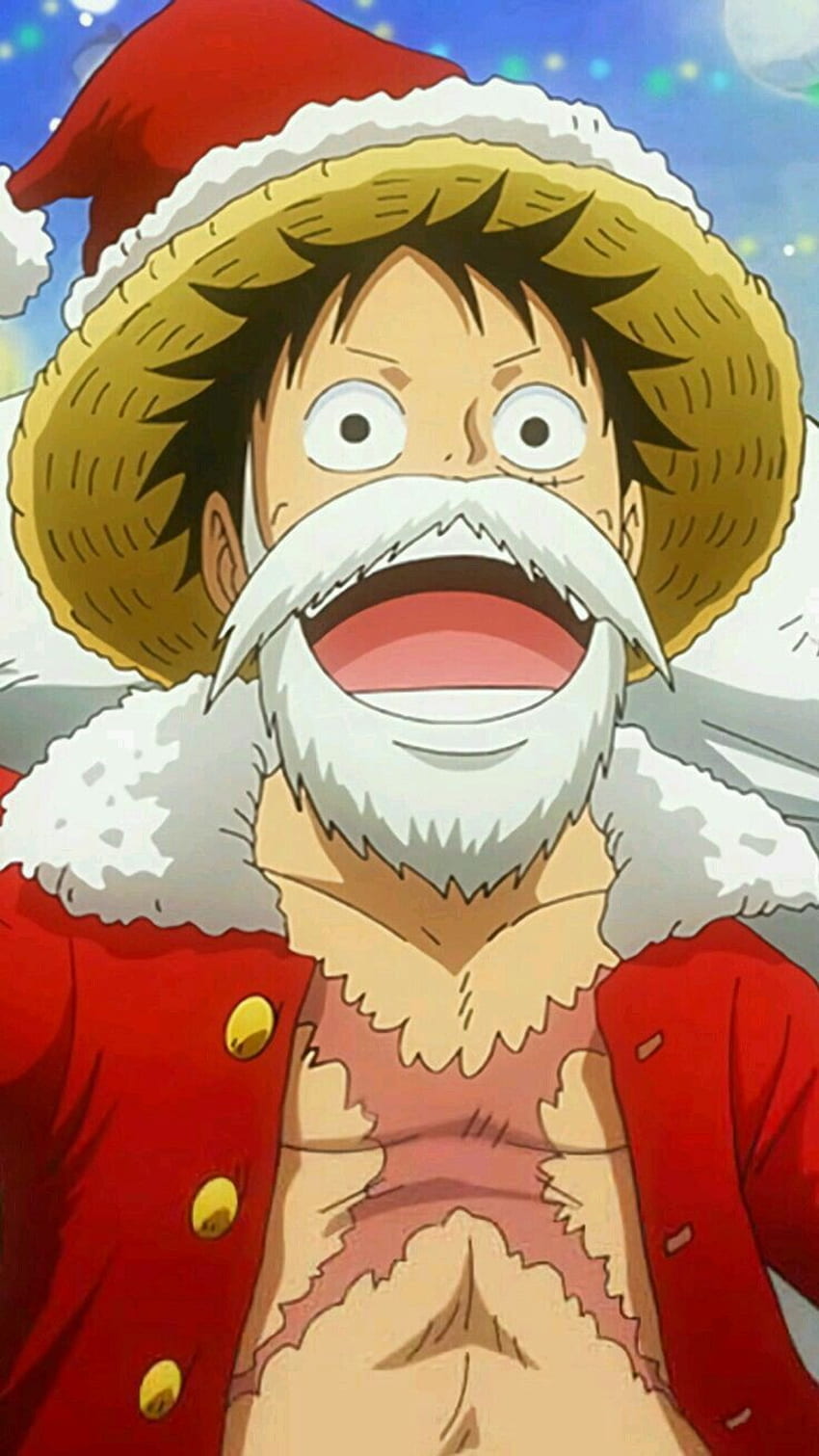 Luffy Christmas, One Piece Christmas HD тапет за телефон