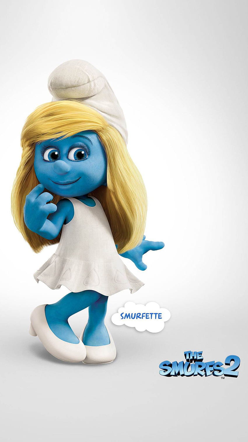 Smurfette for iPhone 11, Pro Max, X, 8, 7, 6 - on 3, Smurfs HD phone wallpaper