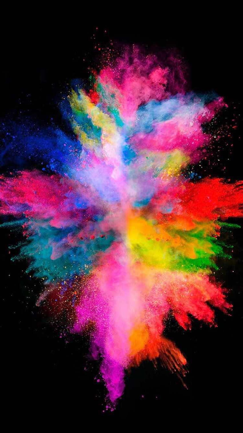 iPhone and Android : Color Explosion, Rainbow Explosion HD phone wallpaper