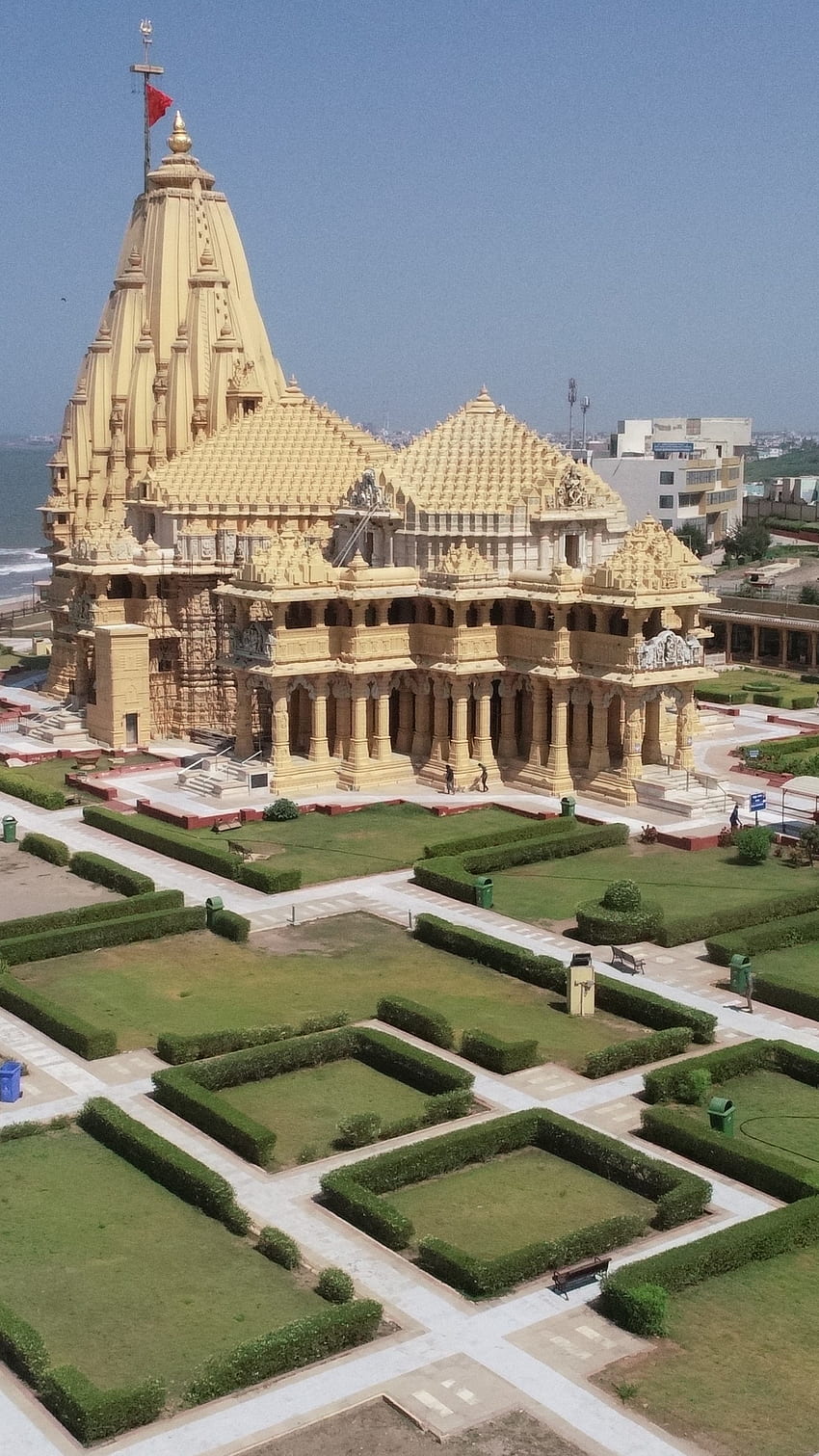 Somnath Mahadev、美しい、寺院の眺め HD電話の壁紙