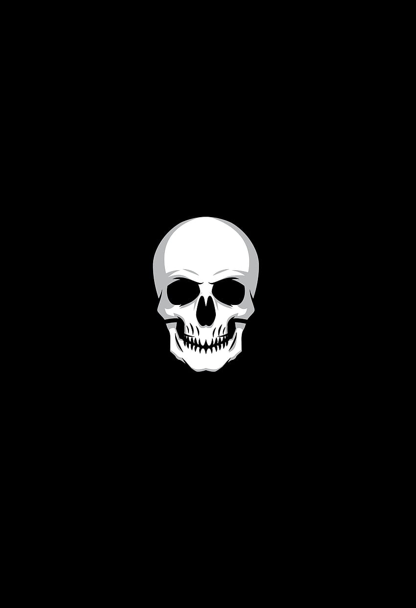 Minimal, skull, dark, artwork HD phone wallpaper