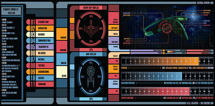 Système tactique LCARS. Pont Star Trek, Star Trek, Trek, Console Star Trek Fond d'écran HD