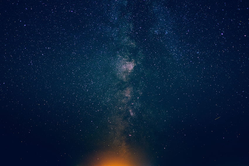 Wszechświat, noc, połysk, światło, gwiaździste niebo, galaktyka Tapeta HD