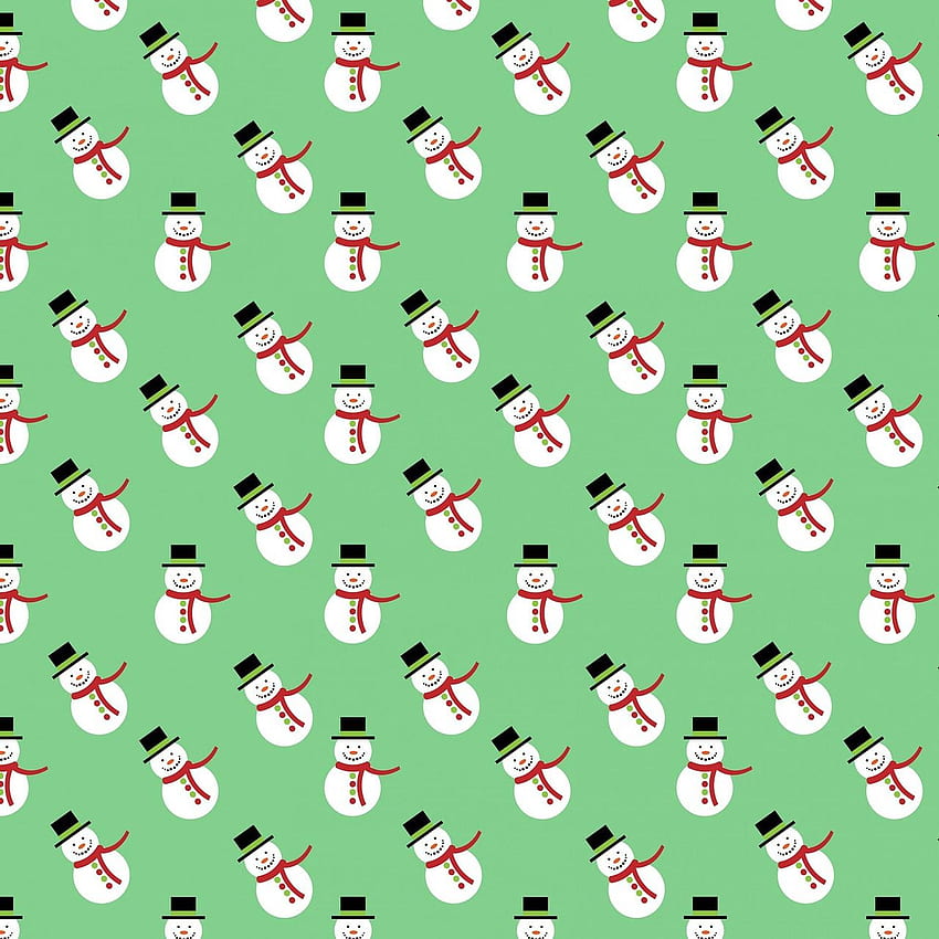 Christmas, snowman, cute, green, background, Snowman Nativity HD phone wallpaper