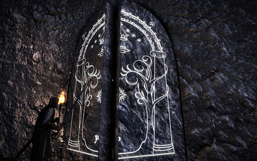 The Gates Of Moria MERP. Middle Earth Roleplaying Project Mod For Elder Scrolls IV: Oblivion, Moria Gate HD wallpaper