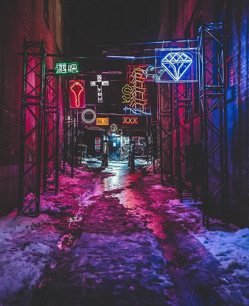 MTLBlog on Instagram: “Old Montreal's hidden Neon Alley. ⚡ by HD phone wallpaper