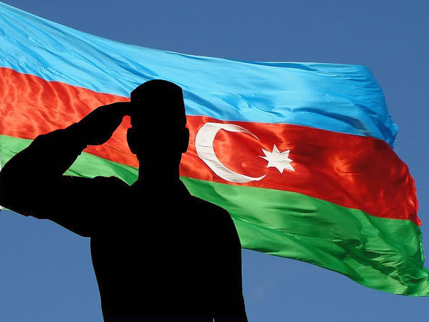 Ataque fronterizo armenio mata a cinco militares azerbaiyanos, un civil, bandera de Azerbaiyán fondo de pantalla