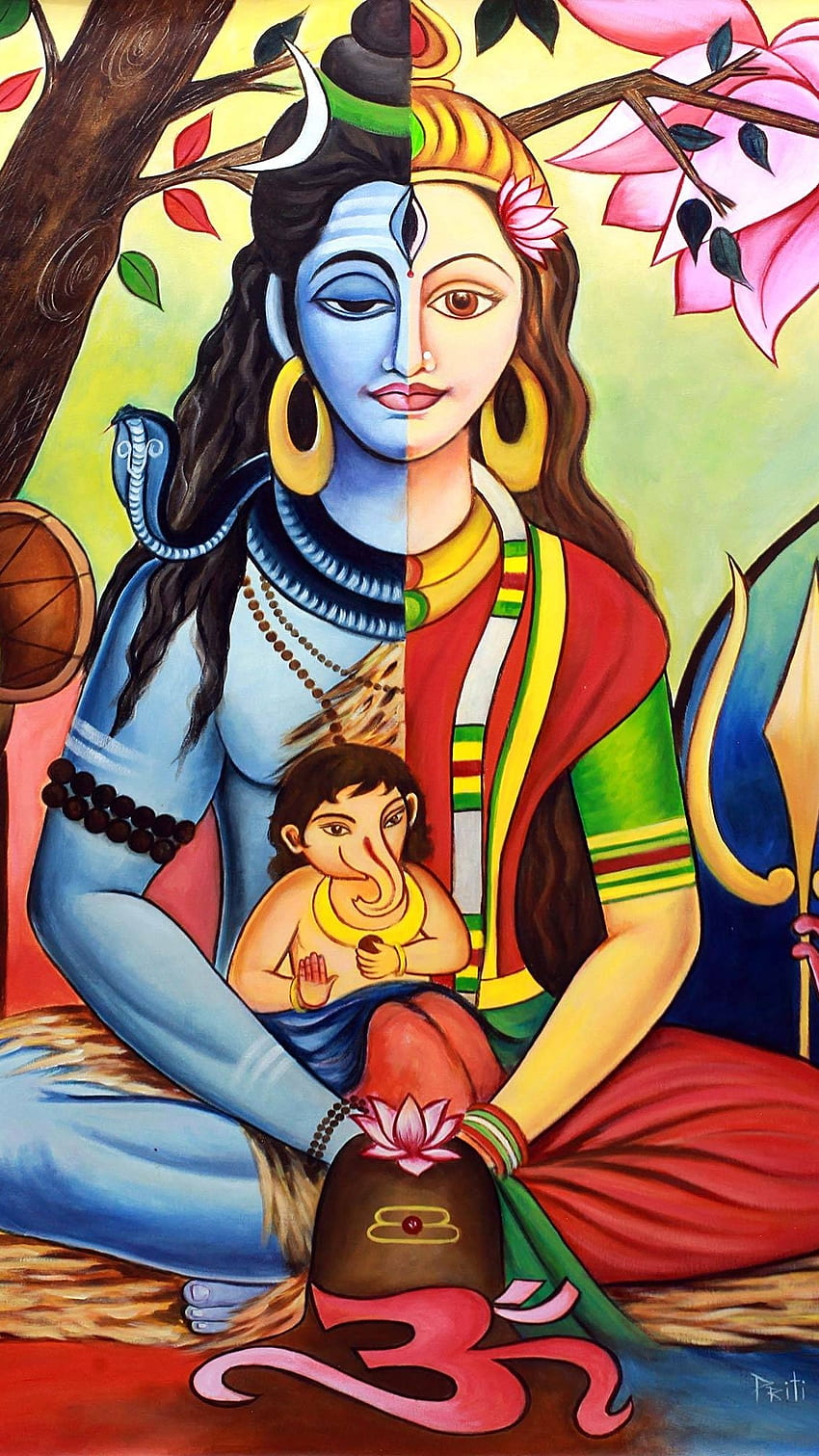 Bholenath Ki , Lord Shiv, Goddess Parvati, little ganesha HD phone ...