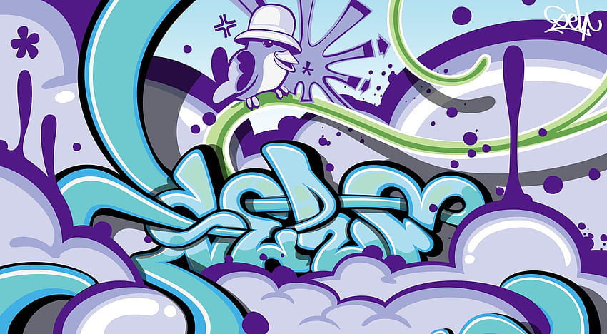 Download Purple And Blue Wall Graffiti Iphone Wallpaper  Wallpaperscom