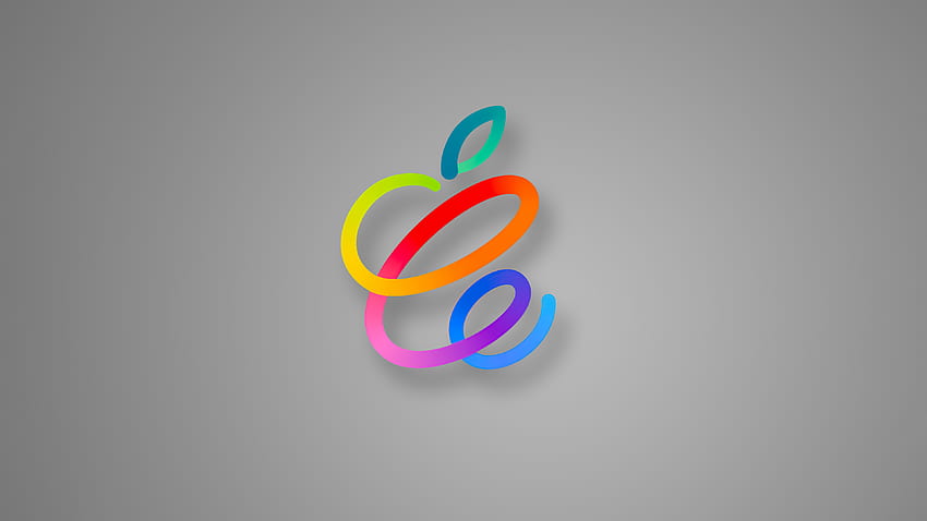 Nowe logo Apple, komputer,, tło i oryginalne logo Apple Tapeta HD