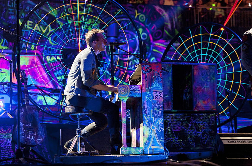 Chris Martin - Coldplay. Coldplay, fortepian Coldplay, koncert Coldplay Tapeta HD