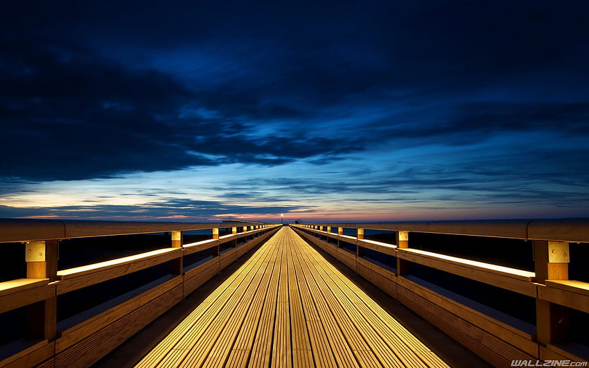 Endlose Holzbrücke. Brücke , , Holzbrücke, Coole Brücke HD-Hintergrundbild
