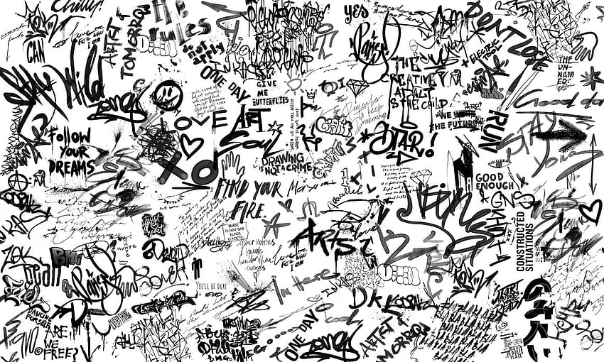 Poesía de arte callejero - Bw - mural de pared asequible - pared, arte de graffiti en blanco y negro fondo de pantalla
