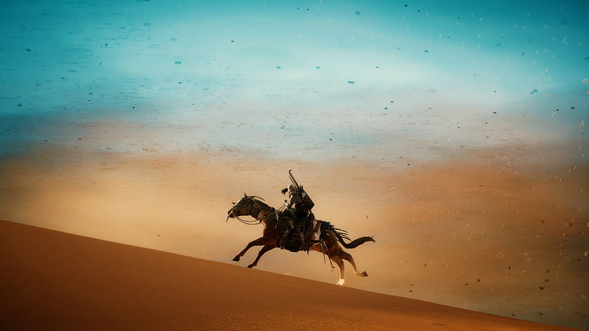 Assassin's Creed: Origins, jazda konna, pustynia, grafika gry Tapeta HD